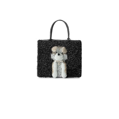 ANTEPRIMA_WIREBAG_ANIMALE_SHIBA_INU_PB19F090AB_Tote_Bag_black_front