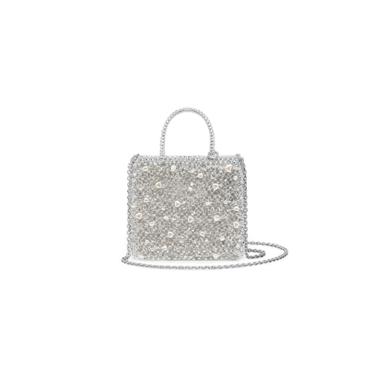 CUORI PERLA GLITTER Argento