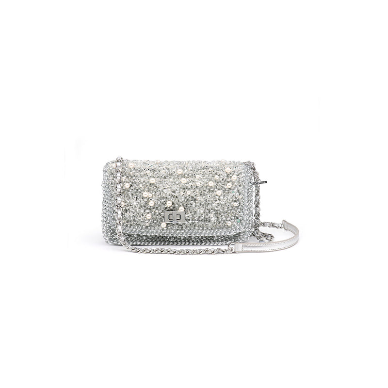 PERLA GLITTER Medium Argento